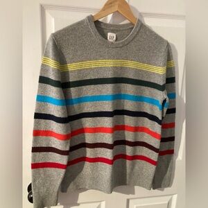 GAP Multicolor Striped Crewneck Sweater